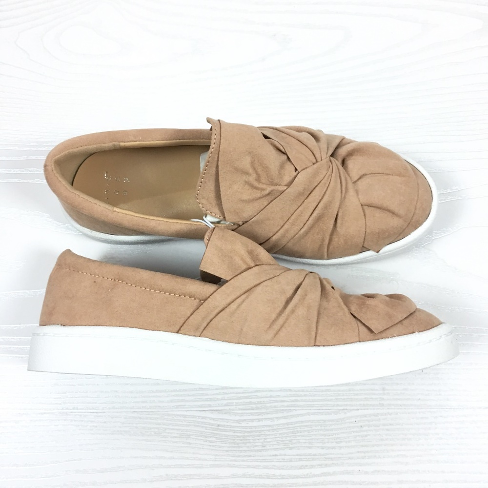 Allory Slip-On Knot Bow Sneakers Suede Pale Blush - Picture 6 of 6